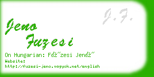 jeno fuzesi business card